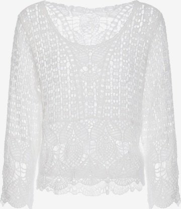 Pull-over IZIA en blanc : devant