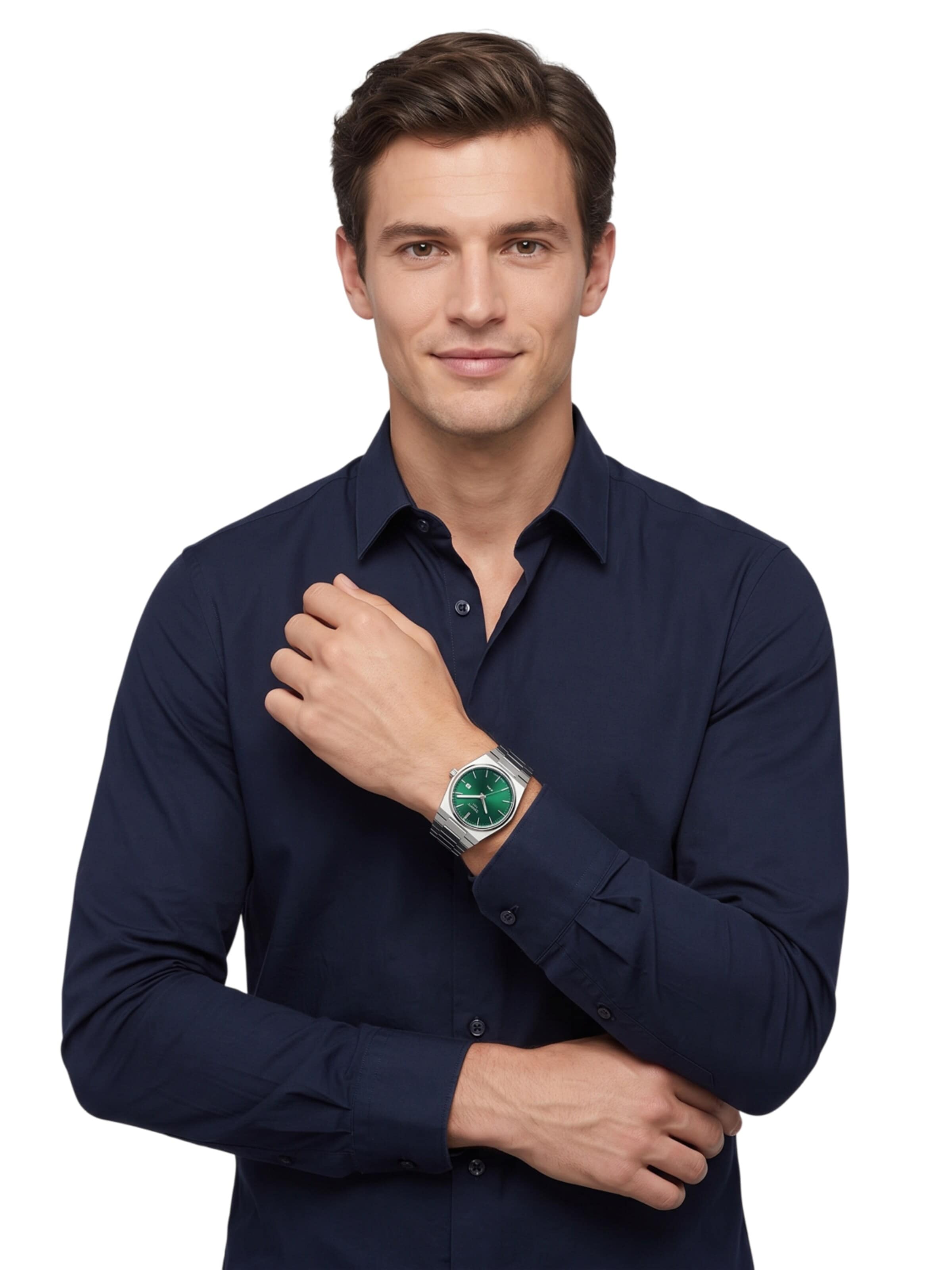 Tissot - Reloj analógico 'Tissot PRX 35 Quarzuhr Grün Edelstahl T137.210.11.081.00' en verde