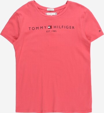 TOMMY HILFIGER Tričko 'ESSENTIAL' – pink: přední strana