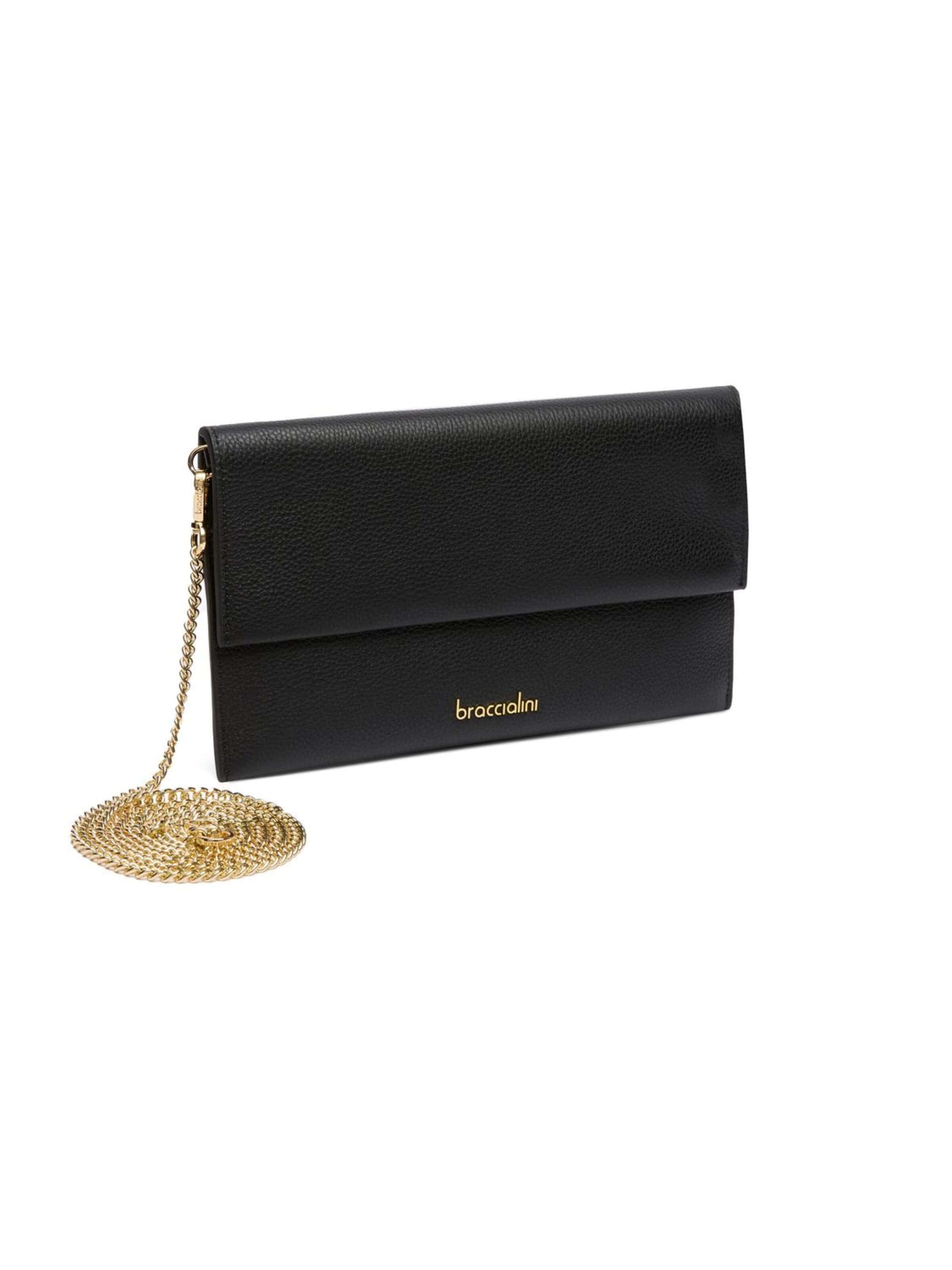 Borsa a sacco 'Jinny Leather' di Braccialini in nero