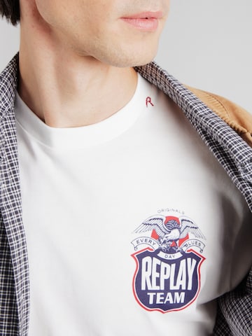 REPLAY Тениска в бяло