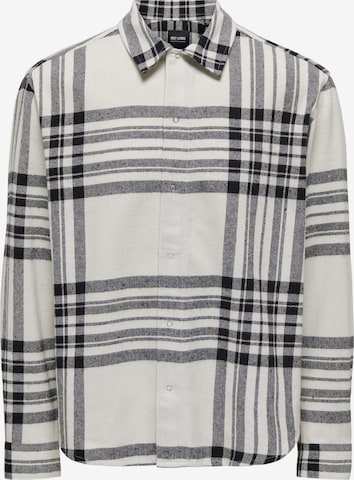 Only & Sons - Ajuste regular Camisa 'TABB' en blanco: frente