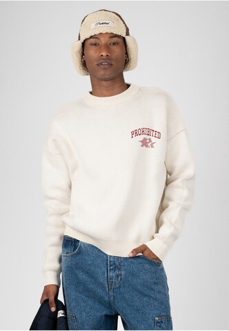 Pullover di Prohibited in beige: frontale