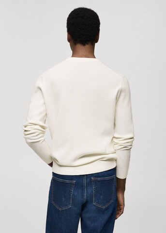 MANGO MAN Sweater 'Antigua' in White