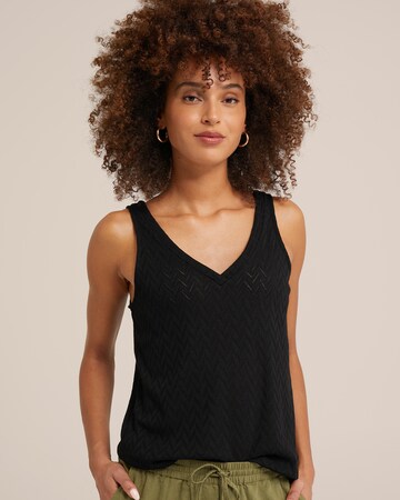 WE Fashion Top in Schwarz