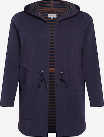 Tom Tailor Women + Zip-Up Hoodie in Blue: front