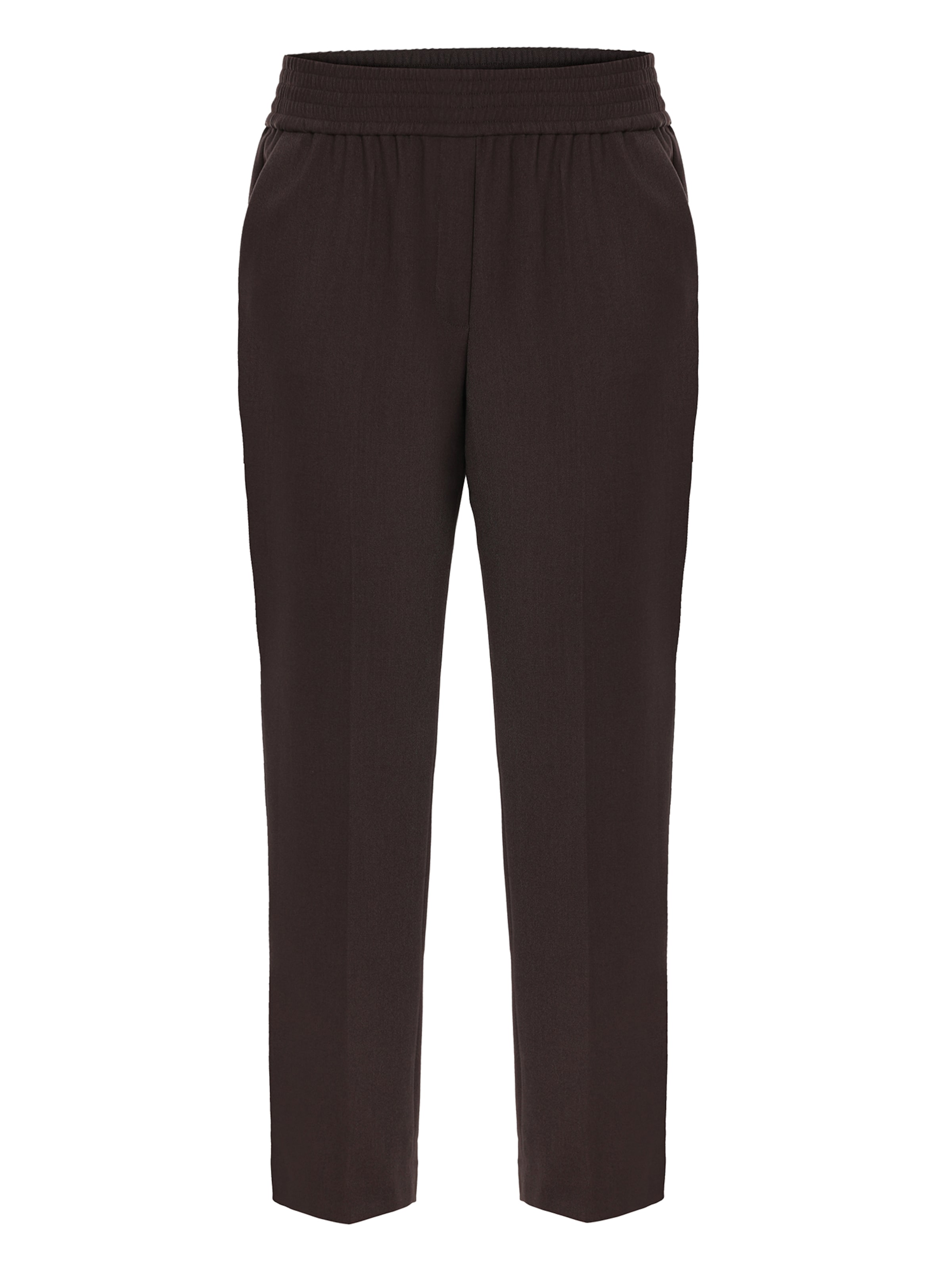 TATUUM Regular Pleated Pants 'Milti' in Brown: front