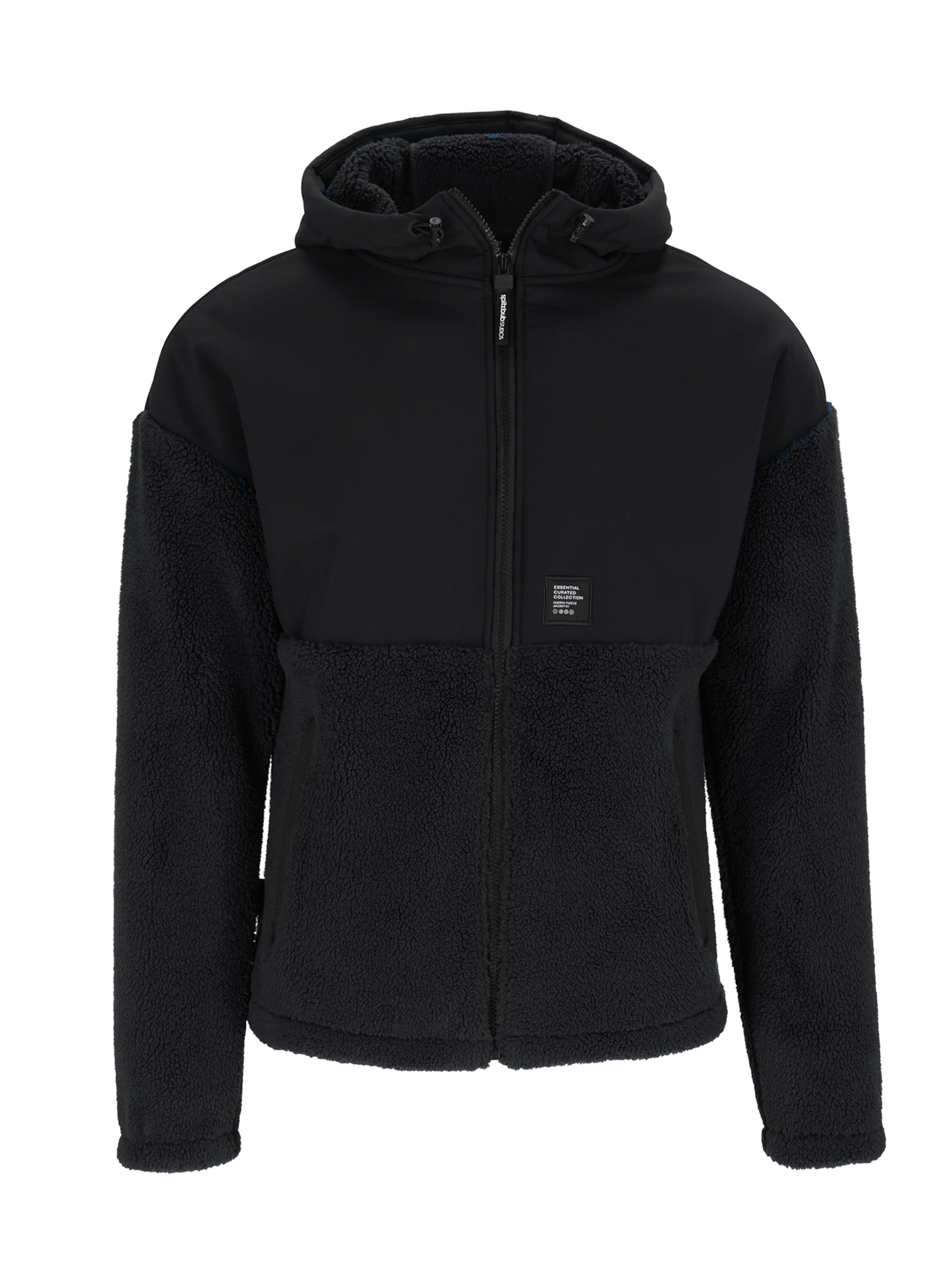 SPITZBUB Fleecejacke in Schwarz: Vorderseite