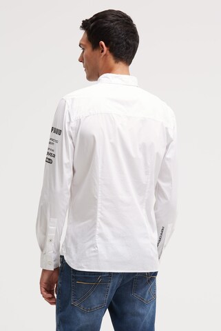 CAMP DAVID Slim fit Button Up Shirt in White