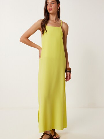 Robe d’été Happiness İstanbul en jaune : devant