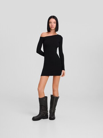 Bershka Knitted dress in Black