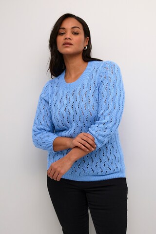 KAFFE CURVE Sweater 'Lana' in Blue: front