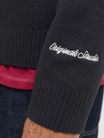 JACK & JONES Pulover 'JORNORREBRO' | črna barva