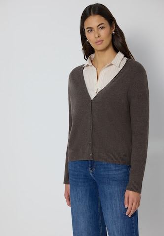 STREET ONE Knit Cardigan in Brown: front
