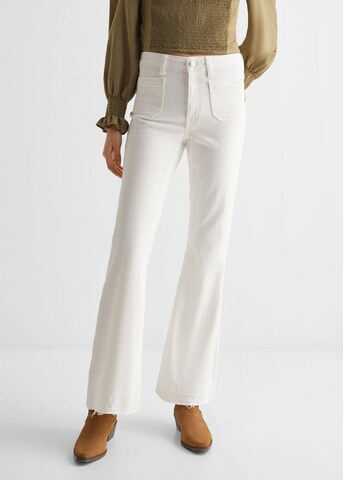 MANGO TEEN Flared Jeans 'pocket' in White: front