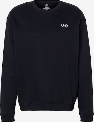 UNDER ARMOURSportska sweater majica 'RIval' - crna boja: prednji dio