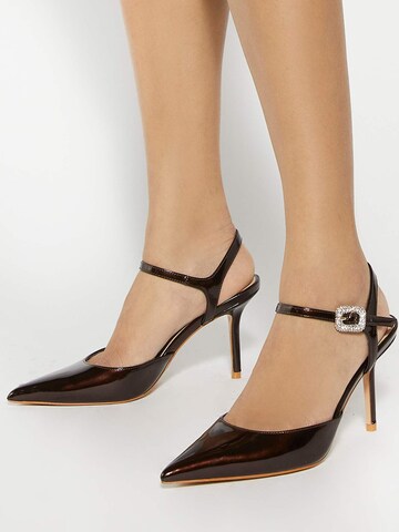 Escarpins à bride arrière 'Channel' Dune LONDON en marron