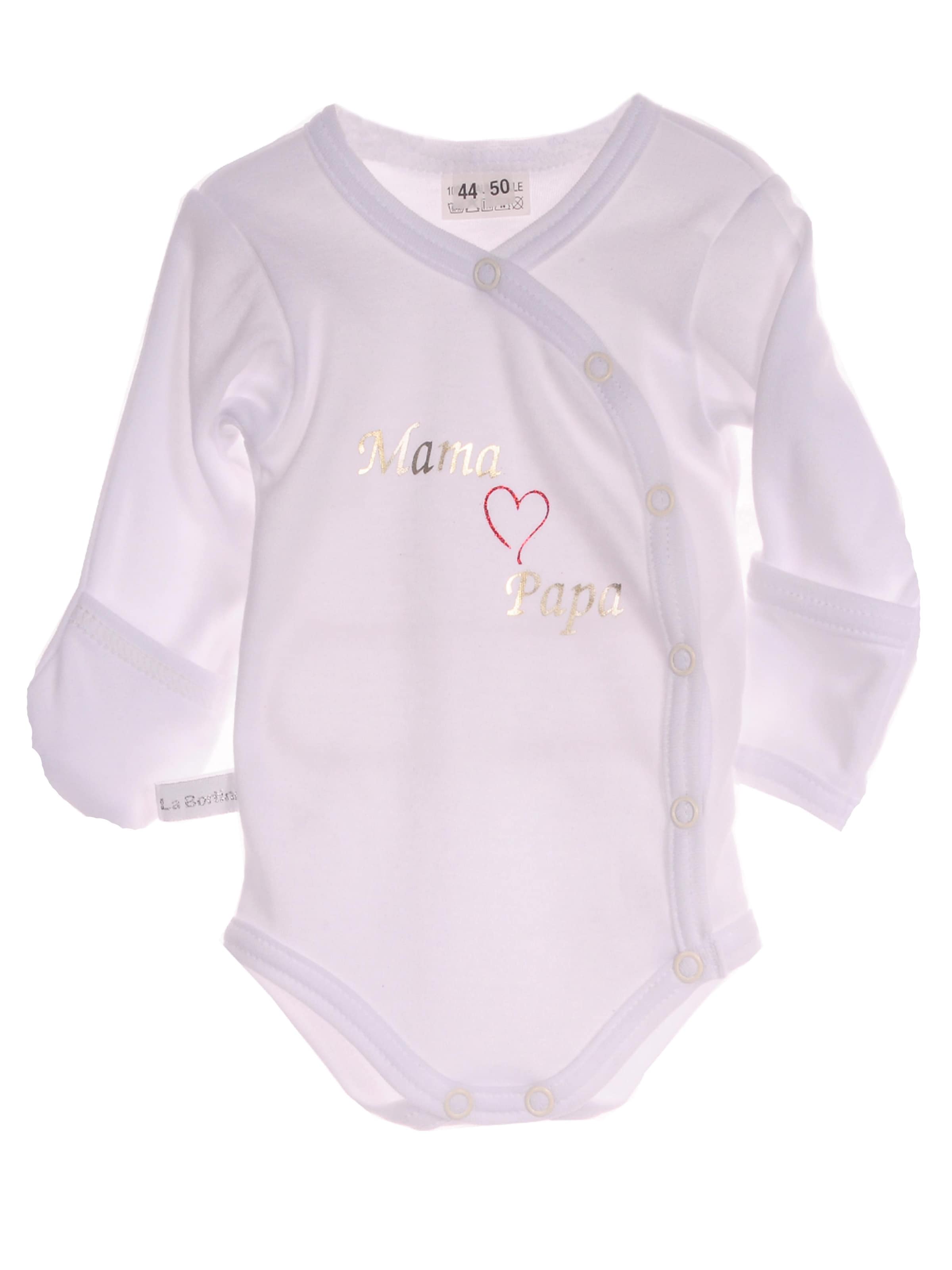 La Bortini Romper/Bodysuit in White: front