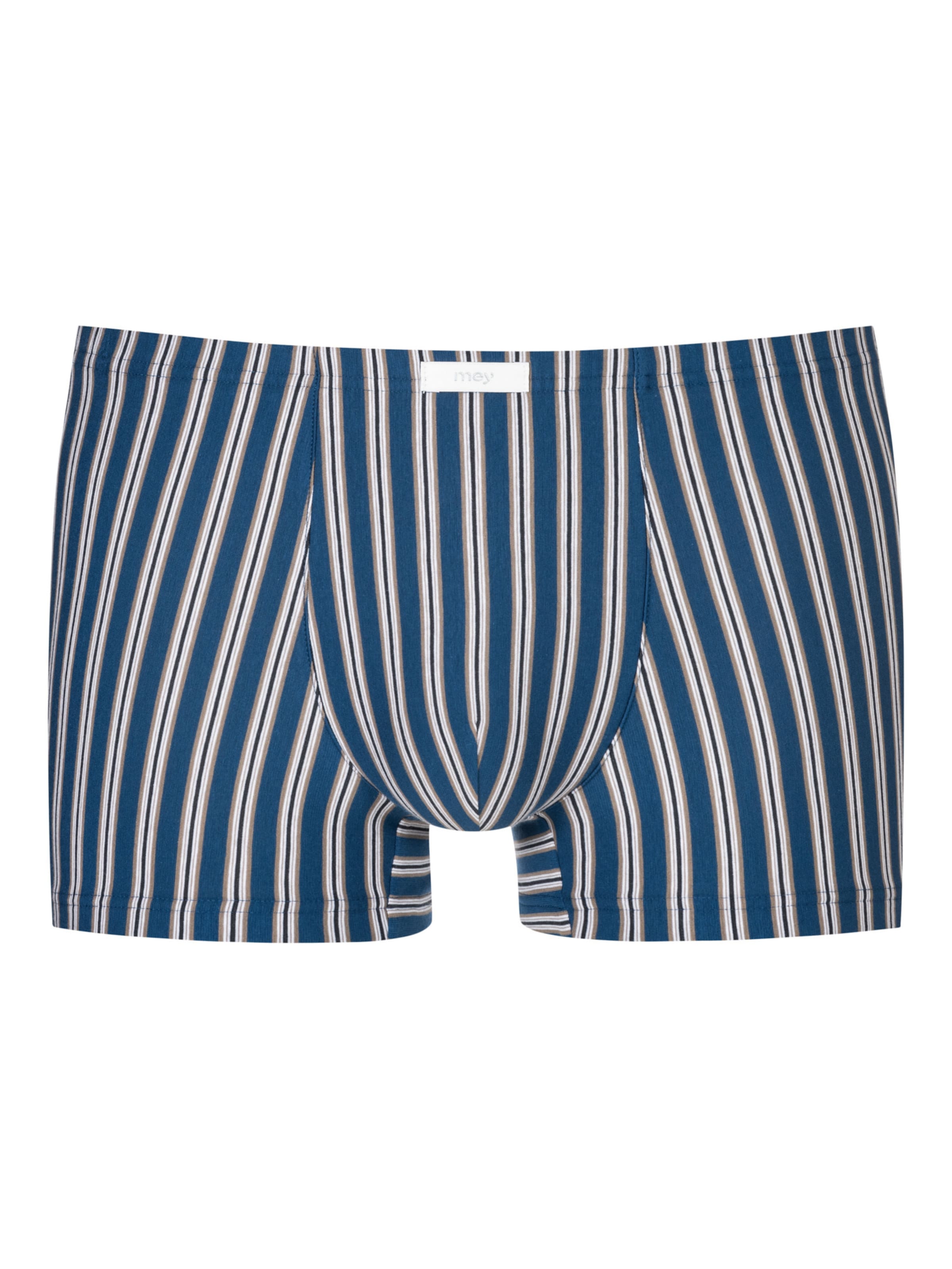 Mey Boxershorts ' Stream Stripes ' in Blauw: voorkant