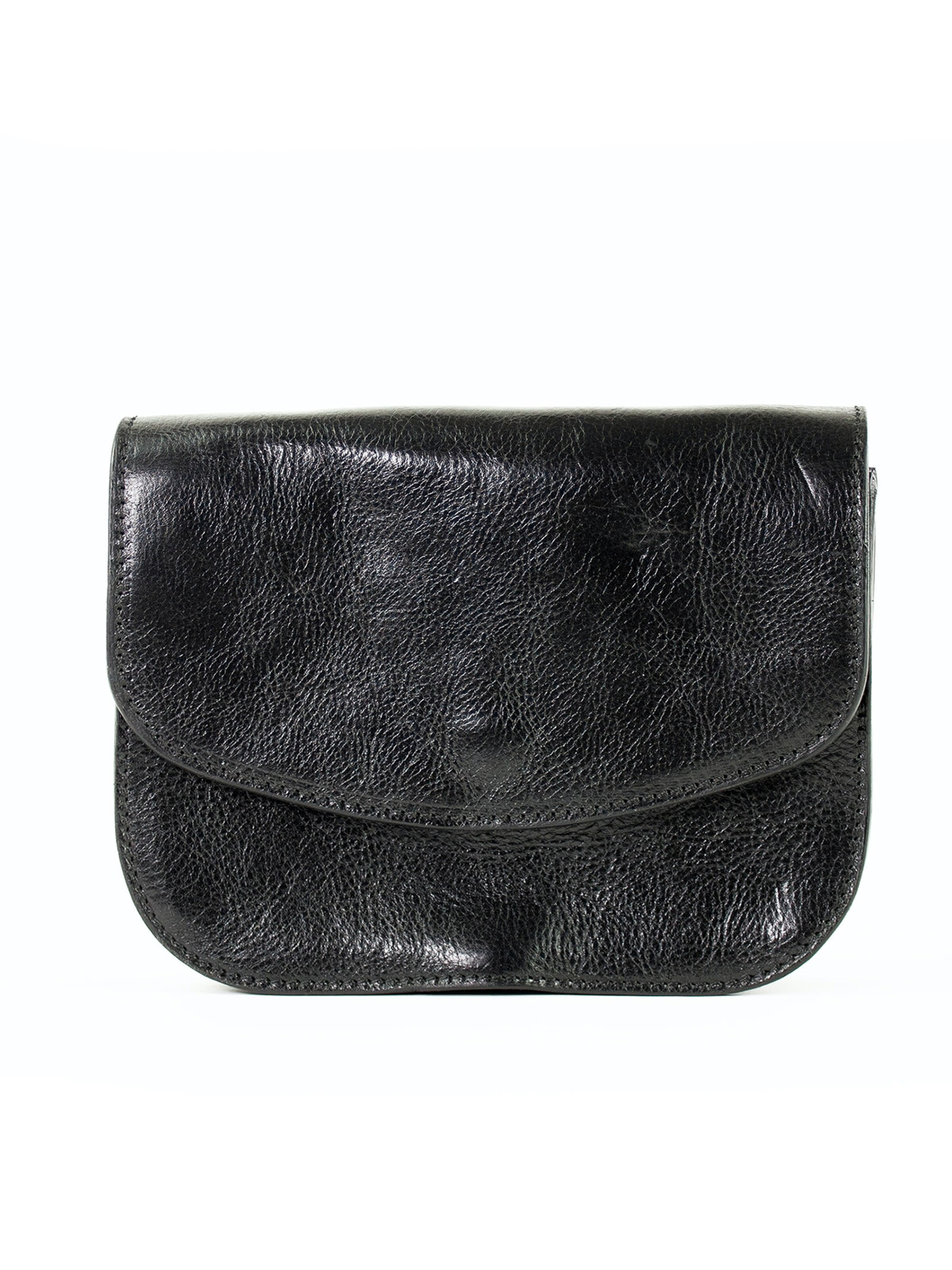 lePelou Handtasche 'ELLA'‌‌‌‌‌‌‌ in Schwarz: Vorderseite
