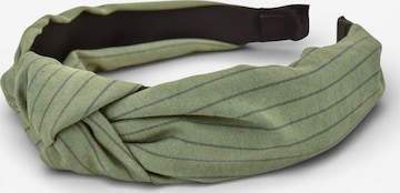 styleBREAKER Haarschmuck 'Haarreif Gestreift mit Twist Knoten' in Grün: Vorderseite