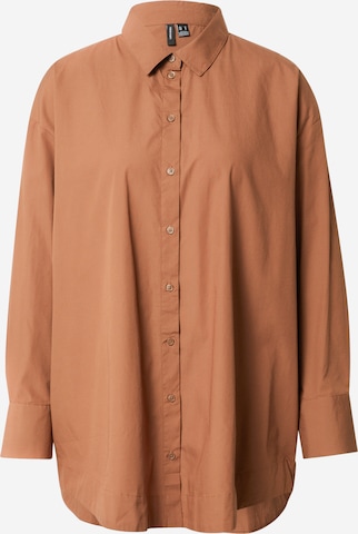 VERO MODA Blouse 'BIANCA' in Bruin: voorkant