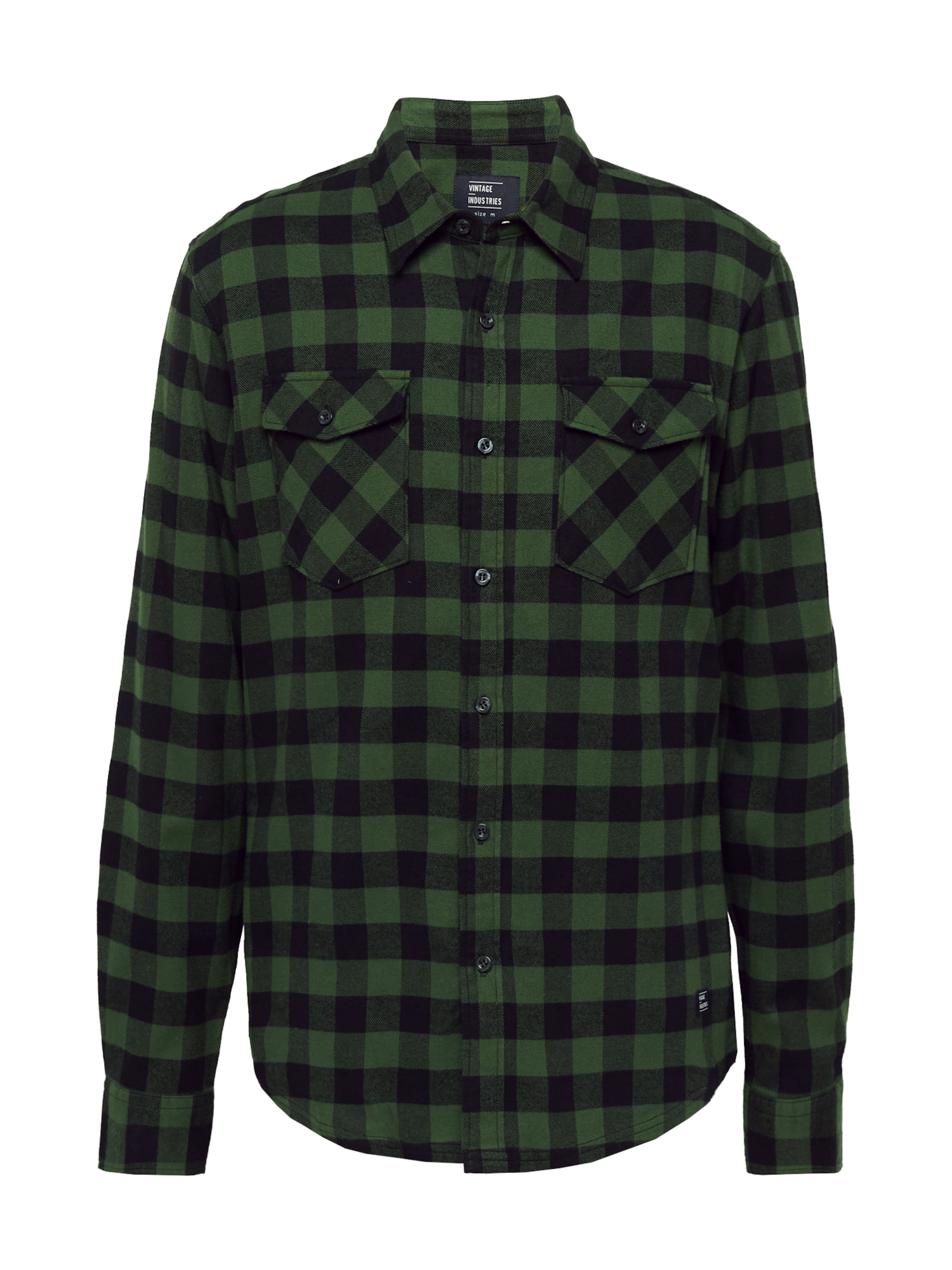 Regular fit Camicia 'Harley' di Vintage Industries in verde: frontale