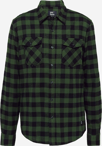 Coupe regular Chemise 'Harley' Vintage Industries en vert : devant