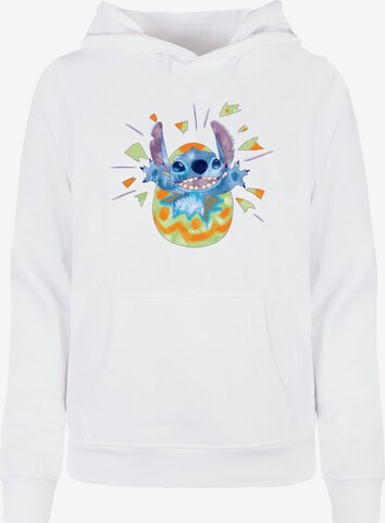 ABSOLUTE CULT Sweatshirt 'Lilo and Stitch - Cracking Egg' in Weiß: predná strana