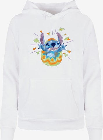 ABSOLUTE CULT Sweatshirt 'Lilo and Stitch - Cracking Egg' in Weiß: predná strana