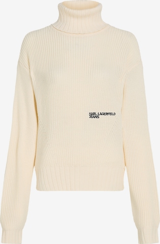 KARL LAGERFELD JEANS Sweter w kolorze biały: przód
