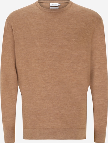 Calvin Klein Big & Tall Sweater in Brown: front