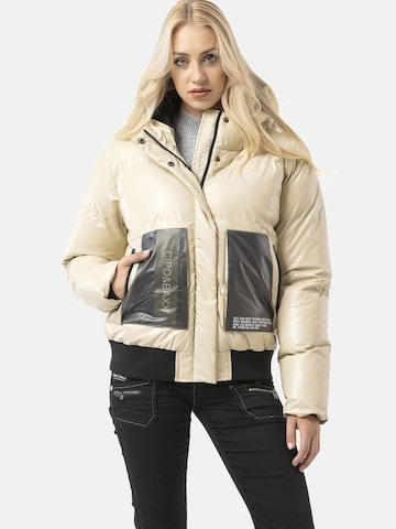 CIPO & BAXX Winterjas 'WM141' in Beige: voorkant