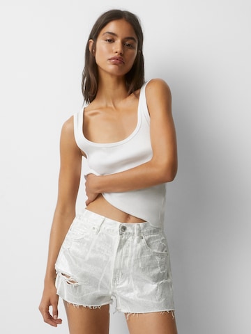 Pull&Bear Regular Shorts in Silber: predná strana