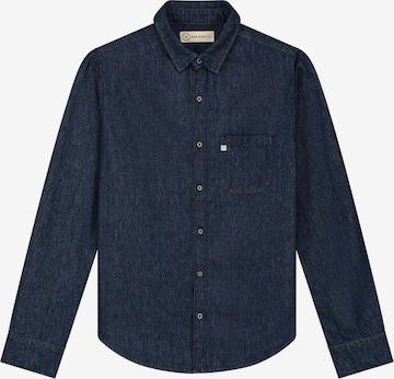 MUD Jeans Regular Fit Hemd 'Stanley ' in Blau: Vorderseite