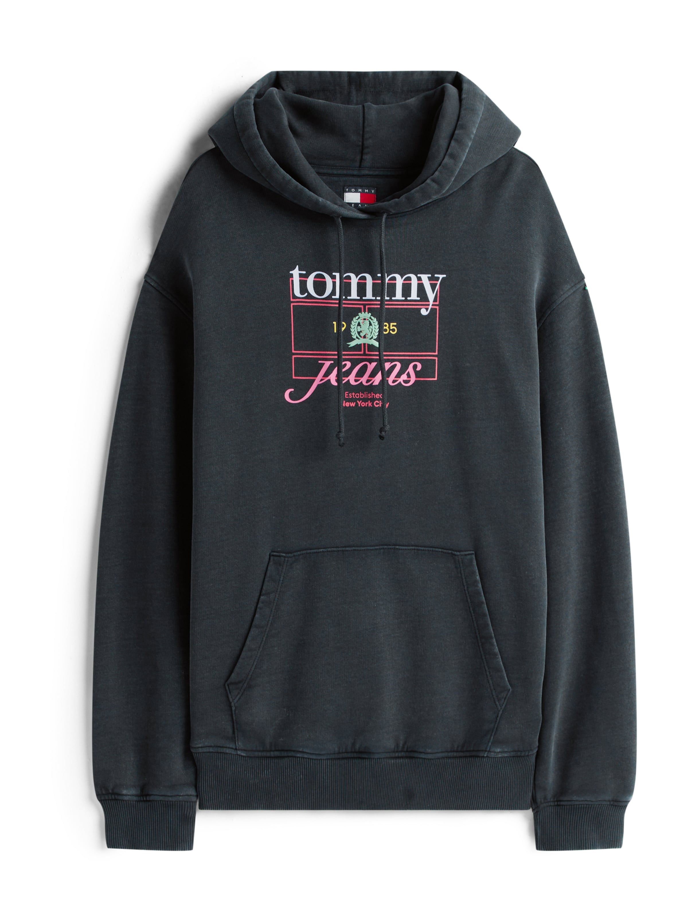 Tommy Jeans Суичър в бледорозово / черно / бяло, Преглед на продукта