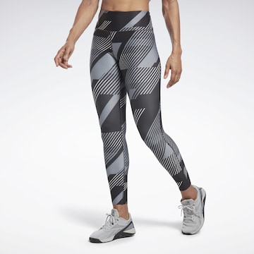 Reebok Skinny Sportbroek 'Workout Ready' in Grijs: voorkant