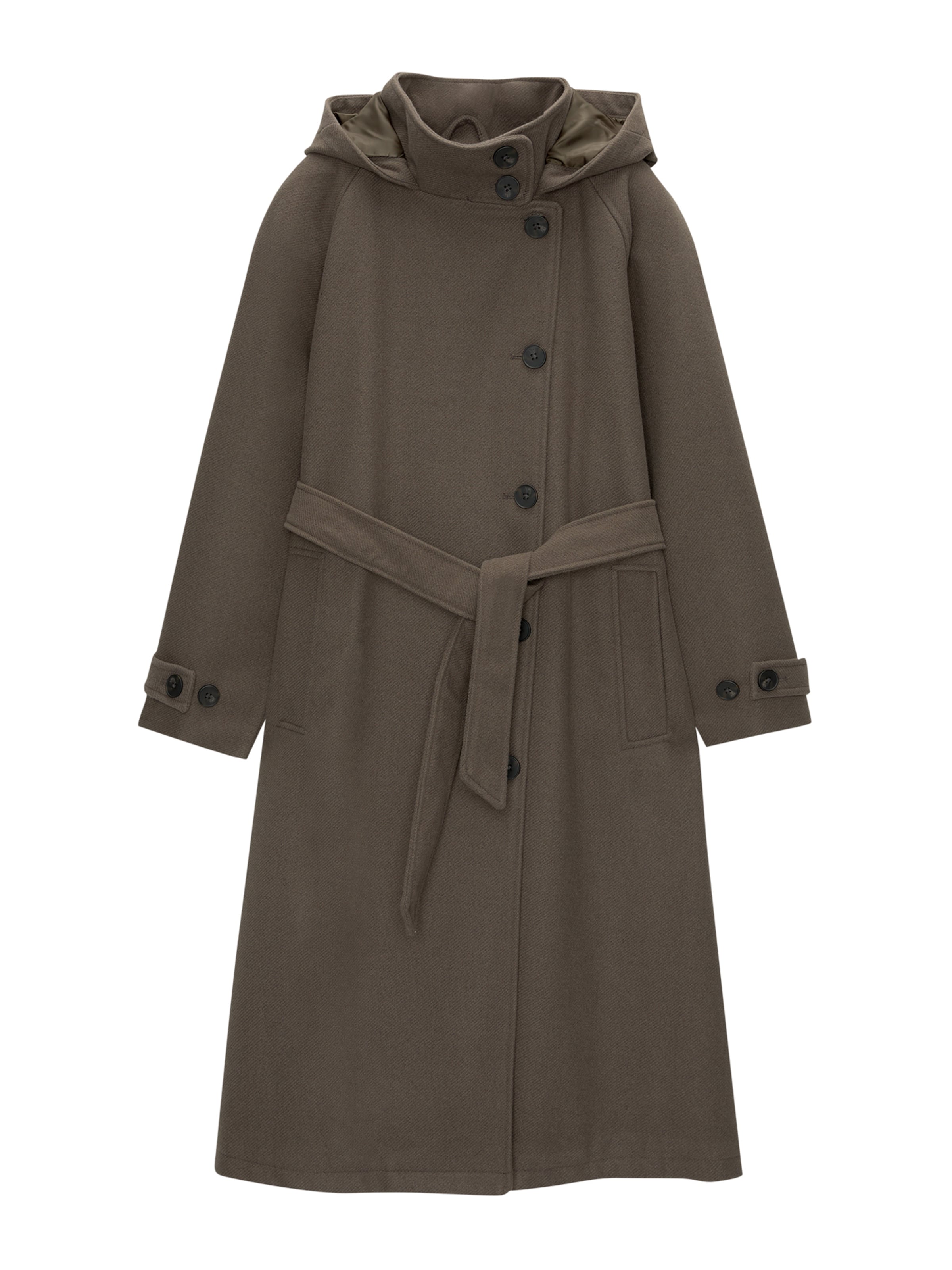 Pull&Bear Between-seasons coat in Green: front