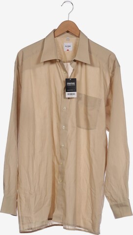 OLYMP Button Up Shirt in XXL in Beige: front