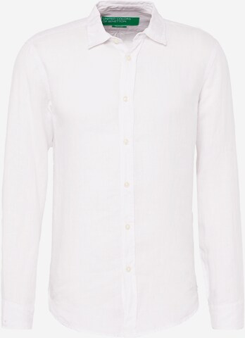 UNITED COLORS OF BENETTON Button Up Shirt in White: front