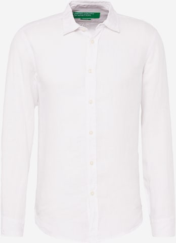 UNITED COLORS OF BENETTON Regular fit Button Up Shirt in White: front
