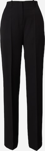 HUGO Regular Trousers with creases 'Hulana' in Black: front