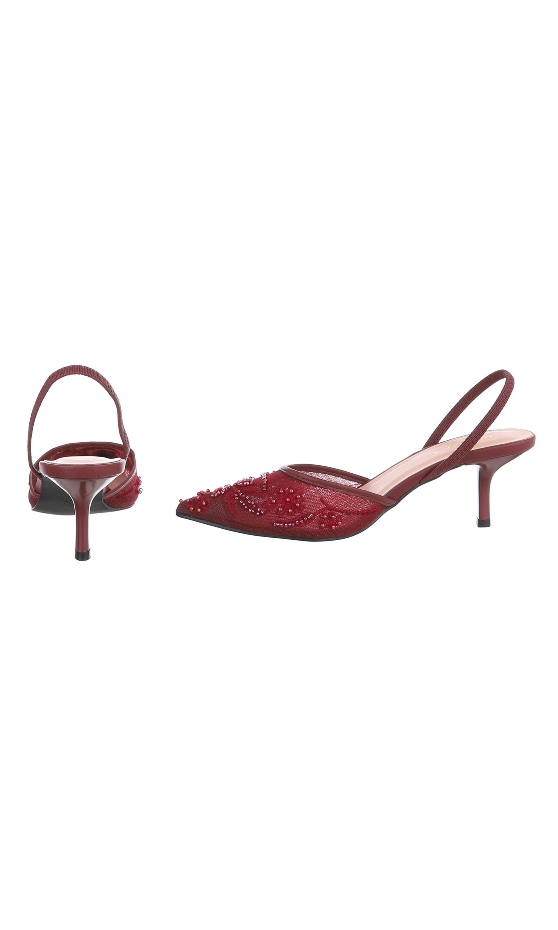 Ital-Design Slingback Pumps in Red