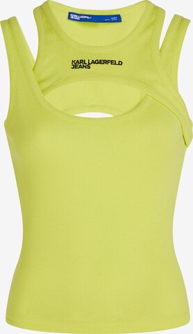 KARL LAGERFELD JEANS - Top en amarillo: frente