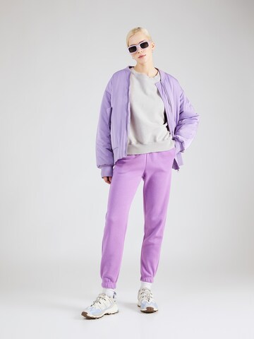 PIECES Tapered Pants 'CHILLI' in Purple