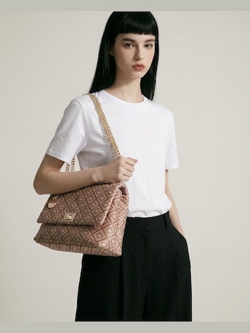 Borsa a spalla 'Borsa a Spalla Donna Amelia Plus - Jacquard Geometrico Poliestere' di Kassandra in rosa