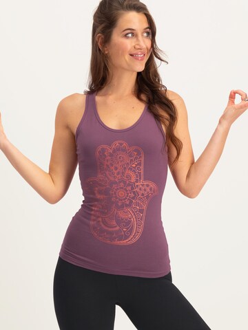 Urban Goddess Yoga & Activewear Sporttop 'Hamsa Core Yoga' in Lila: Vorderseite