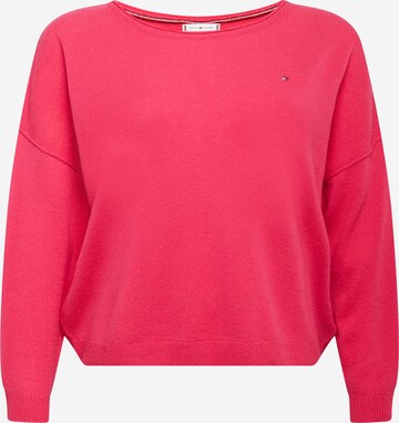 Tommy Hilfiger Curve Trui in Roze: voorkant