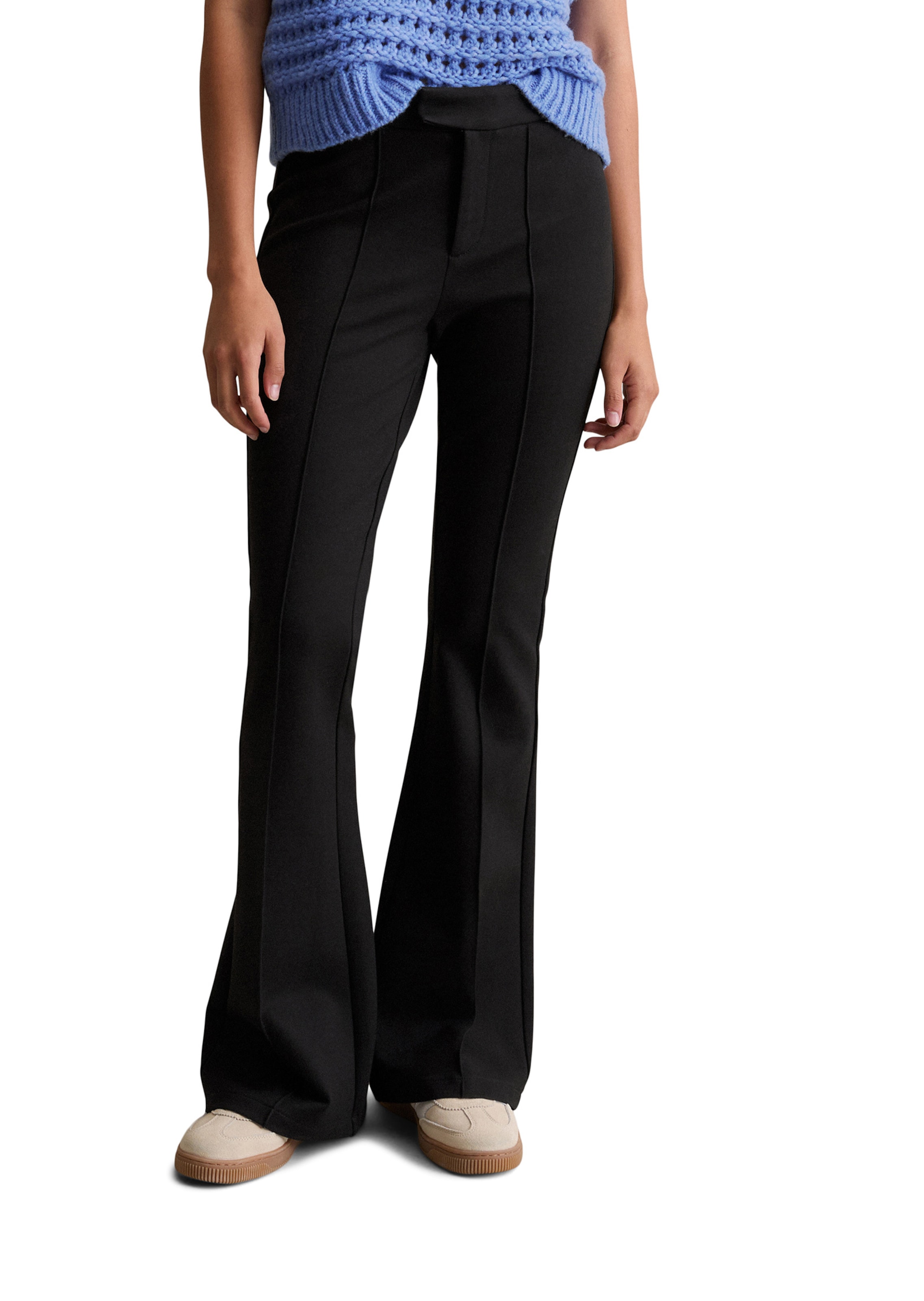 Marc O'Polo DENIM Bootcut Broek in Zwart: voorkant