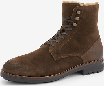 Travelin Lace-Up Boots 'Hosio ' in Brown: front